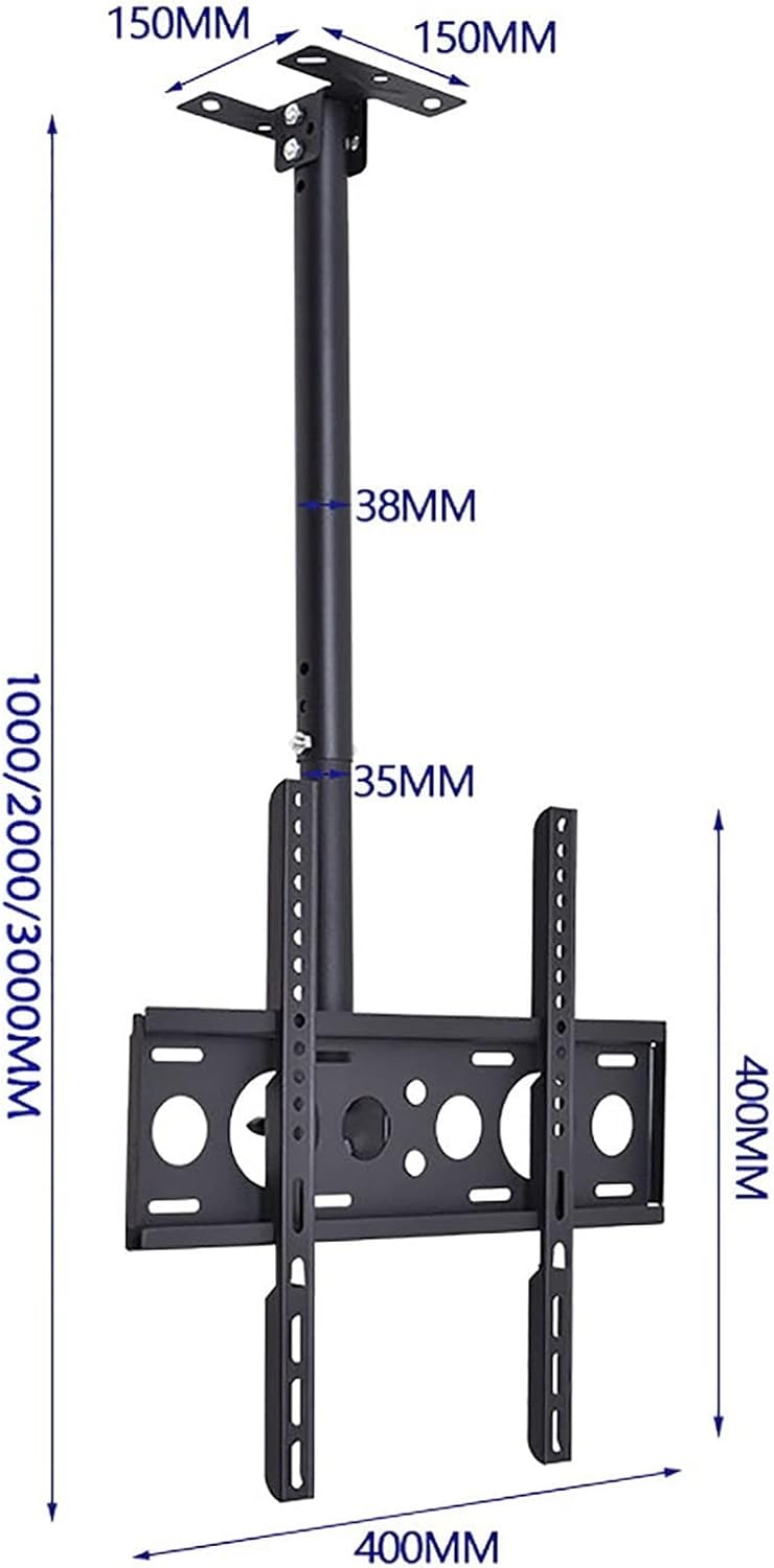 Adjustable Ceiling TV Mount Bracket - 360° Rotation Tilt TV Bracket, Tv Wall Mount, Support Adapts to Most LCD Monitors from 32 to 55 Inches, with Loading 110 Lbs