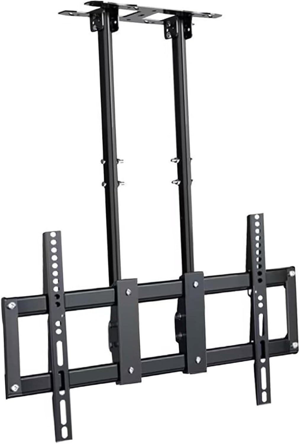 Adjustable Tilt TV Ceiling Mount, Height Adjustable Double Pole TV Mount, 0-30° Tilt(60 cm)