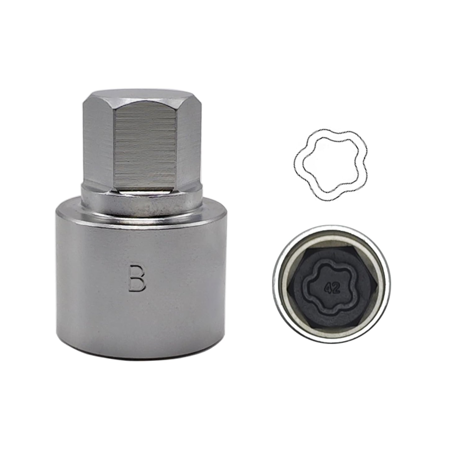 22PCS Wheel Locking Nut Key Kit Compatible with BMW Series, Wheel Lock Nut Socket Adapter Set, Anti-Theft Lug Removal Tool, Anti-Theft Screw Remover Hand Repair Tool