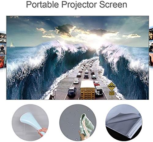 100/120 16:9 Fabric Cloth Screen High Brightness Reflective Projector Screen 3D Foldable Projector Screen(120 inch)