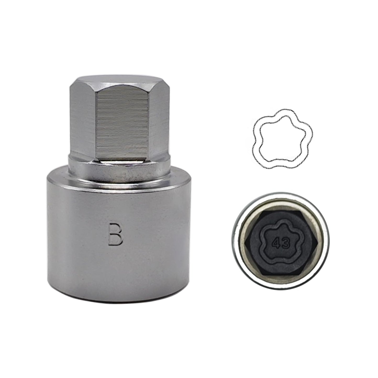 22PCS Wheel Locking Nut Key Kit Compatible with BMW Series, Wheel Lock Nut Socket Adapter Set, Anti-Theft Lug Removal Tool, Anti-Theft Screw Remover Hand Repair Tool