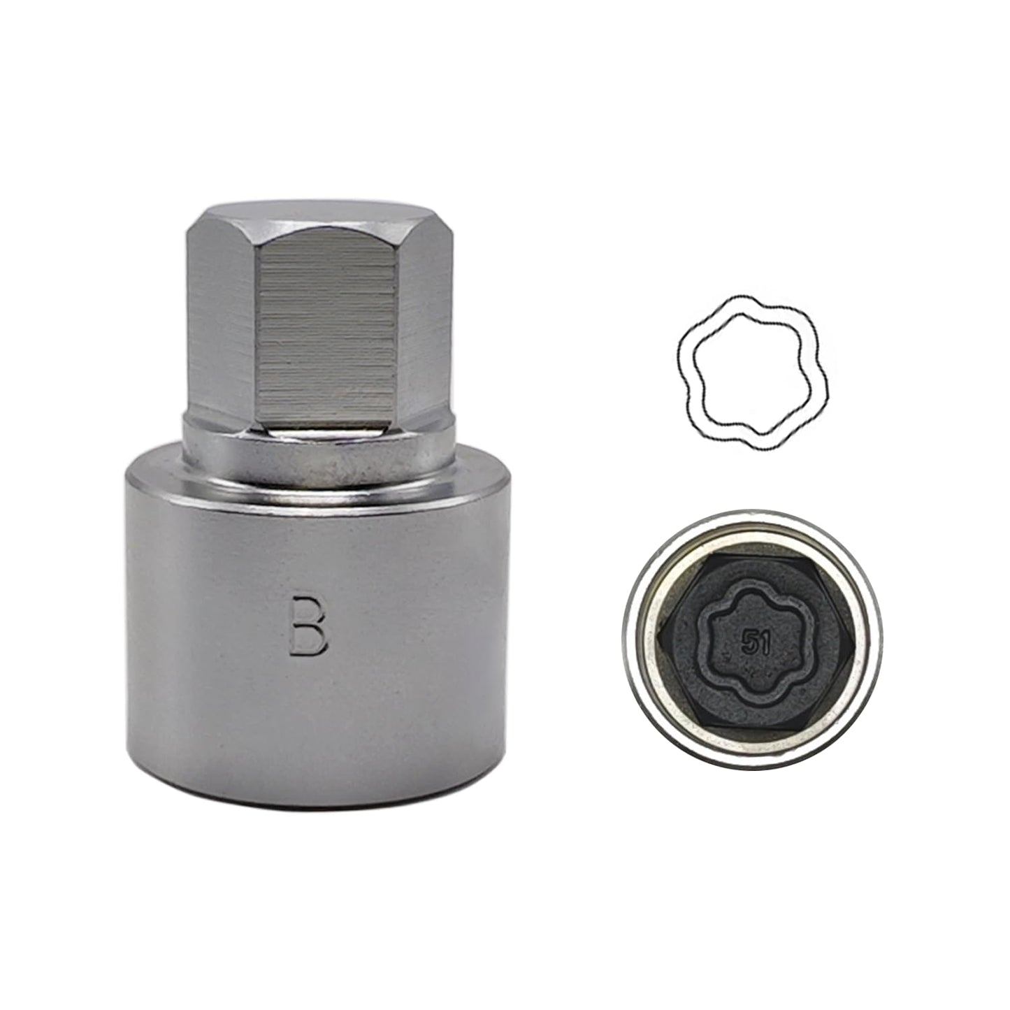 22PCS Wheel Locking Nut Key Kit Compatible with BMW Series, Wheel Lock Nut Socket Adapter Set, Anti-Theft Lug Removal Tool, Anti-Theft Screw Remover Hand Repair Tool