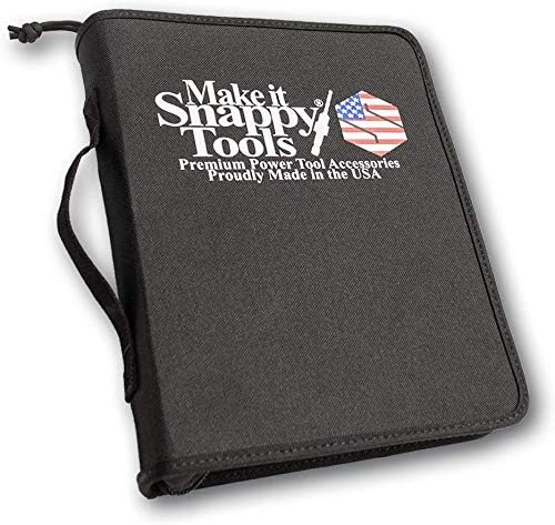 Snappy Tools Deluxe Tool Book, Maker's Edition, 5-Pc. Countersinks, 5-Pc. Drill Adapters, 5-Pc. Hinge Bits, 5-Pc. Driver Bits, 3-Pc. Plug Cutters, 3-Pc. Counterbores, 1-Pc. Stop Collar, 1-Pc. Chuck