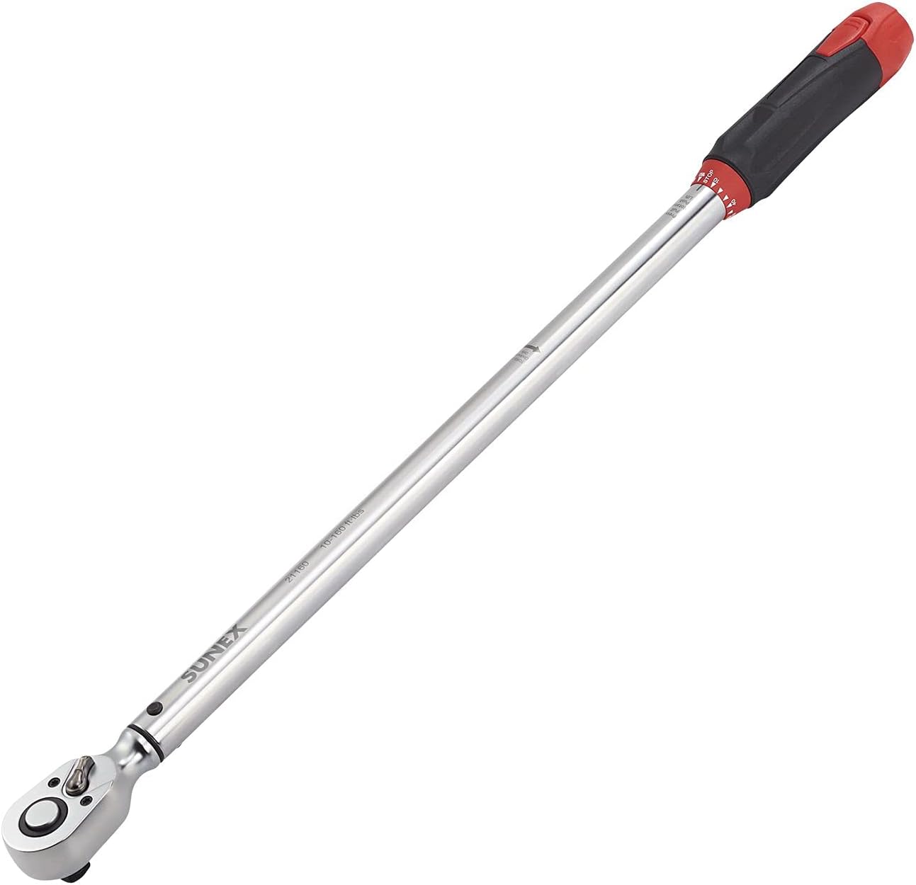 SUNEX TOOLS 20250, 1/2" Drive, 48T Torque Wrench, 30 To 250'-Lb, 48 Tooth Ratcheting Mechanism, Accurate To 3% Clockwise & 6% Counterclockwise, Audible Click, Heat Treated Tube, Aluminum Handle