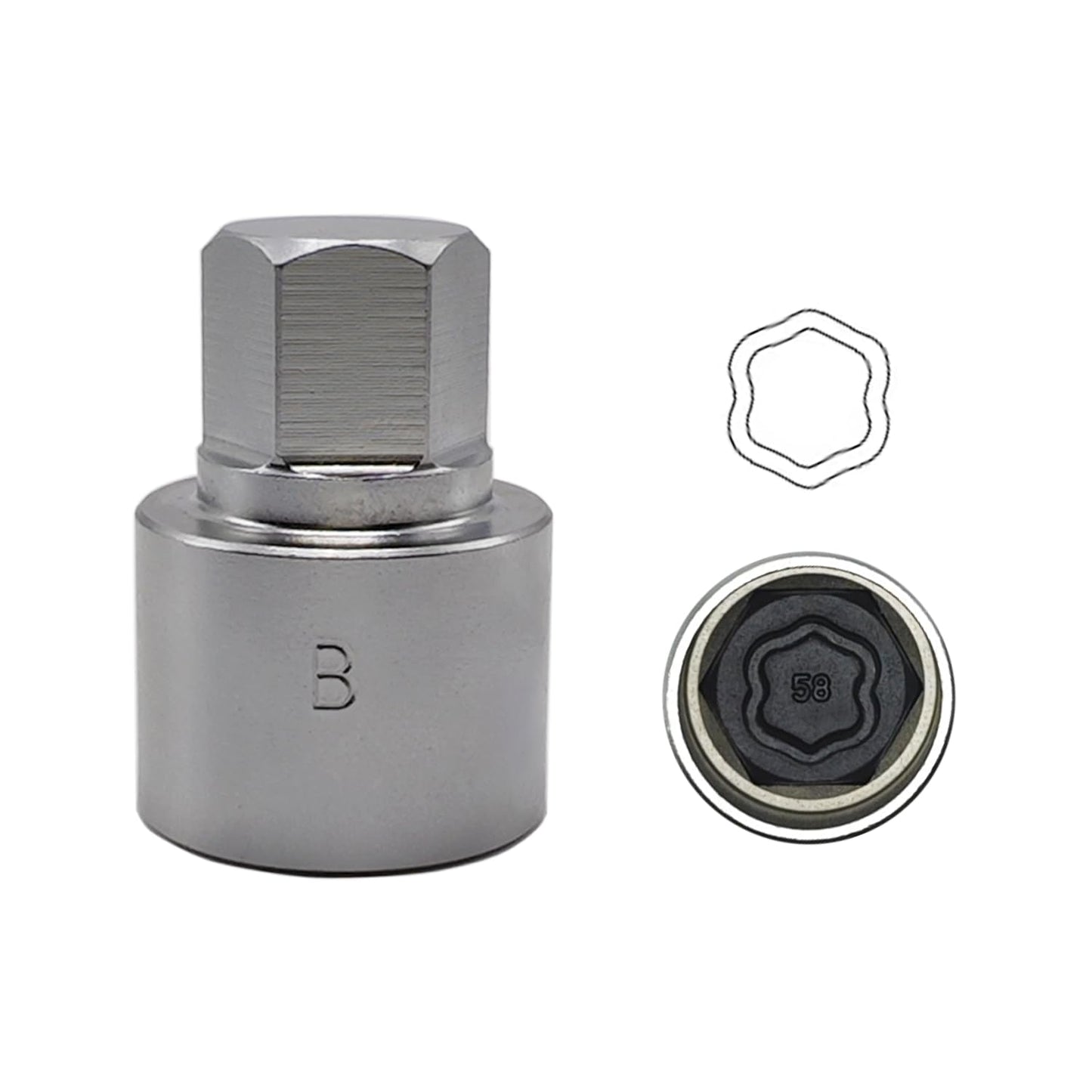 22PCS Wheel Locking Nut Key Kit Compatible with BMW Series, Wheel Lock Nut Socket Adapter Set, Anti-Theft Lug Removal Tool, Anti-Theft Screw Remover Hand Repair Tool
