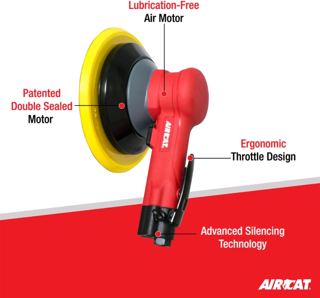 AIRCAT Pneumatic Tools 6700-8G: Non Vac Geared Planetary Motion Sander 900 RPM