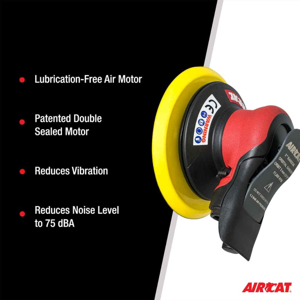 AIRCAT Pneumatic Tools 6700-5-336: Non Vac Orbital Palm Sander 11,000 RPM