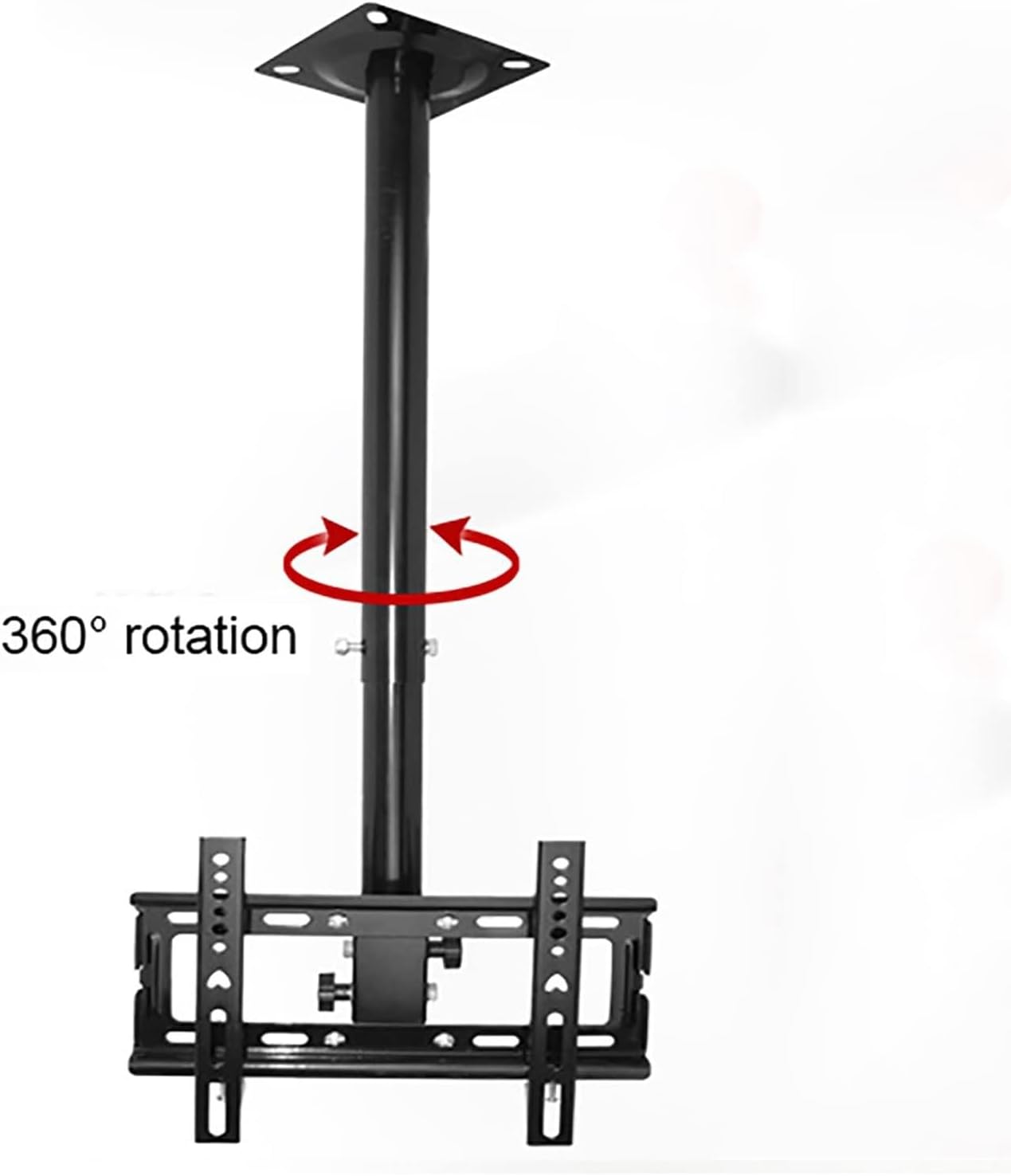 Adjustable Ceiling TV Mount Bracket for 32-55 Inch TVs - Heavy-Duty Wall & Ceiling Mount Supports Up to 50kg VESA 400x400mm Stylish White & Black Design Ideal for Home & Office