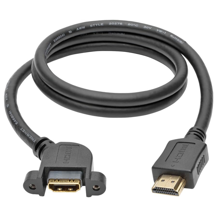 Tripp Lite P569-003-MF-APM 3 ft HDMI Extension Cable, Male to Female, 4K UHD, 28 AWG, Gold-Plated Shielded, Black, for TV Blu-ray Camera, Cloud Care Pre-Configured Bundle Eligible (50 Pack)