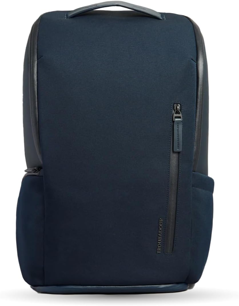 Troubadour Pioneer Backpack 3.0 - Premium Everyday Bag with Padded Laptop Section, Ventilated Shoe Compartment & Sustainable Waterproof Material - All-Day LIghtweight Comfort Design - Black