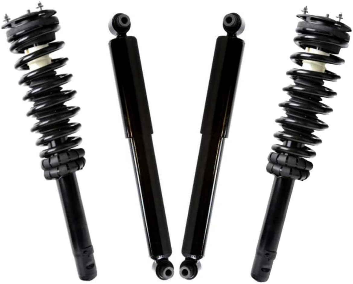 AutoShack Front Complete Strut & Coil Spring Assembly with Rear Shock Absorbers Set for Mercury Milan 2010-2012 Ford Fusion AWD FWD | Full-vehicle Suspension System Replacement Kit SUSPKG11034