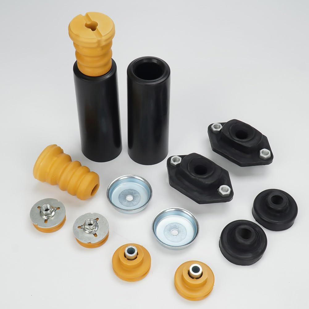 WayJun Rear Upper Lower Shock Mounts Grommets & Bump Stops Kit Compatible with Select BMW E82 E87 E90 E92 Models
