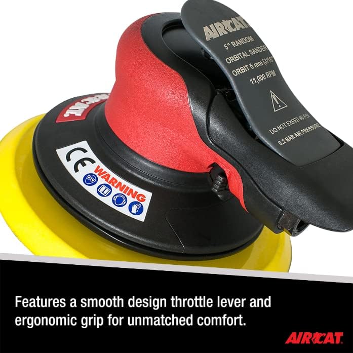 AIRCAT Pneumatic Tools 6700-5-336: Non Vac Orbital Palm Sander 11,000 RPM