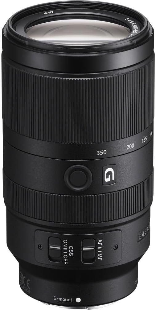 Sony E 70-350mm f/4.5-6.3 G OSS Lens SEL70350G, 64GB Memory Card, Filter Kit, Backpack, Card Reader, Flex Tripod, Memory Card Wallet, Cap Keeper, Cleaning Kit, Hand Strap