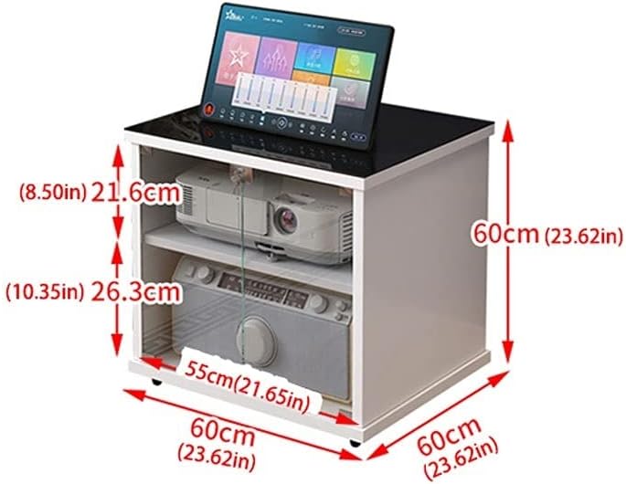 Speaker Stands Audio Bracket Audio Cabinet 2-Layer Media Bracket Audio-Visual Cabinet Suitable for TV Accessories, Game Consoles, DVD Players Universal Bracket(A)