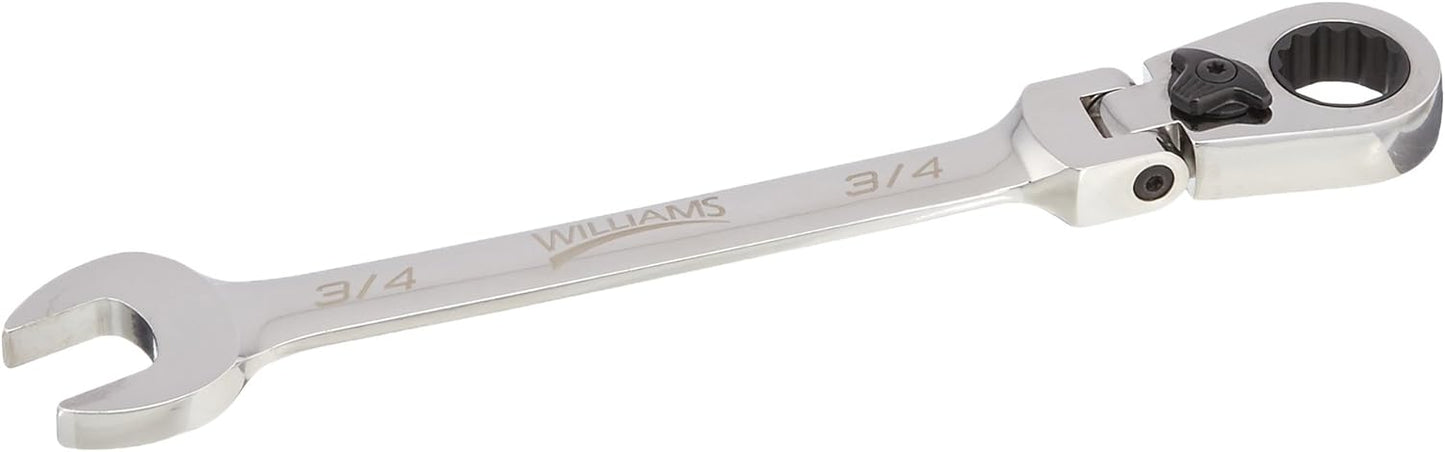 Williams WS-1168RCF 8-Piece Reversible Flex Head Ratcheting Combination Wrench Set