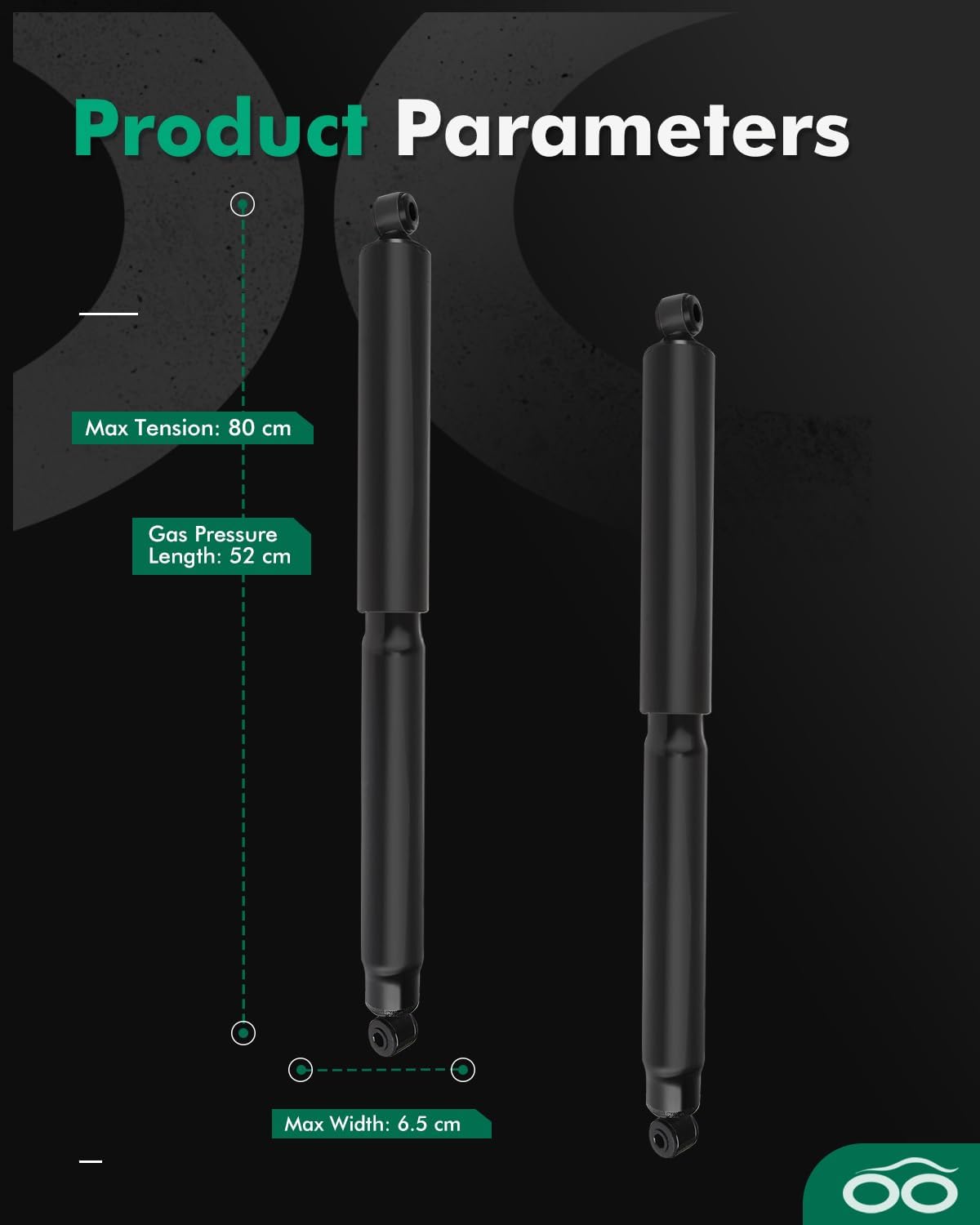 Shocks,SCITOO Rear Pair Gas Struts Shock Absorbers Fis 2005 2006 2007 2008 2009 2010 2011 2012 for Ford for F-250 Super Duty, 2005-2007 for Ford for F-350 Super Duty with 345070 34526 Struts Set of 2