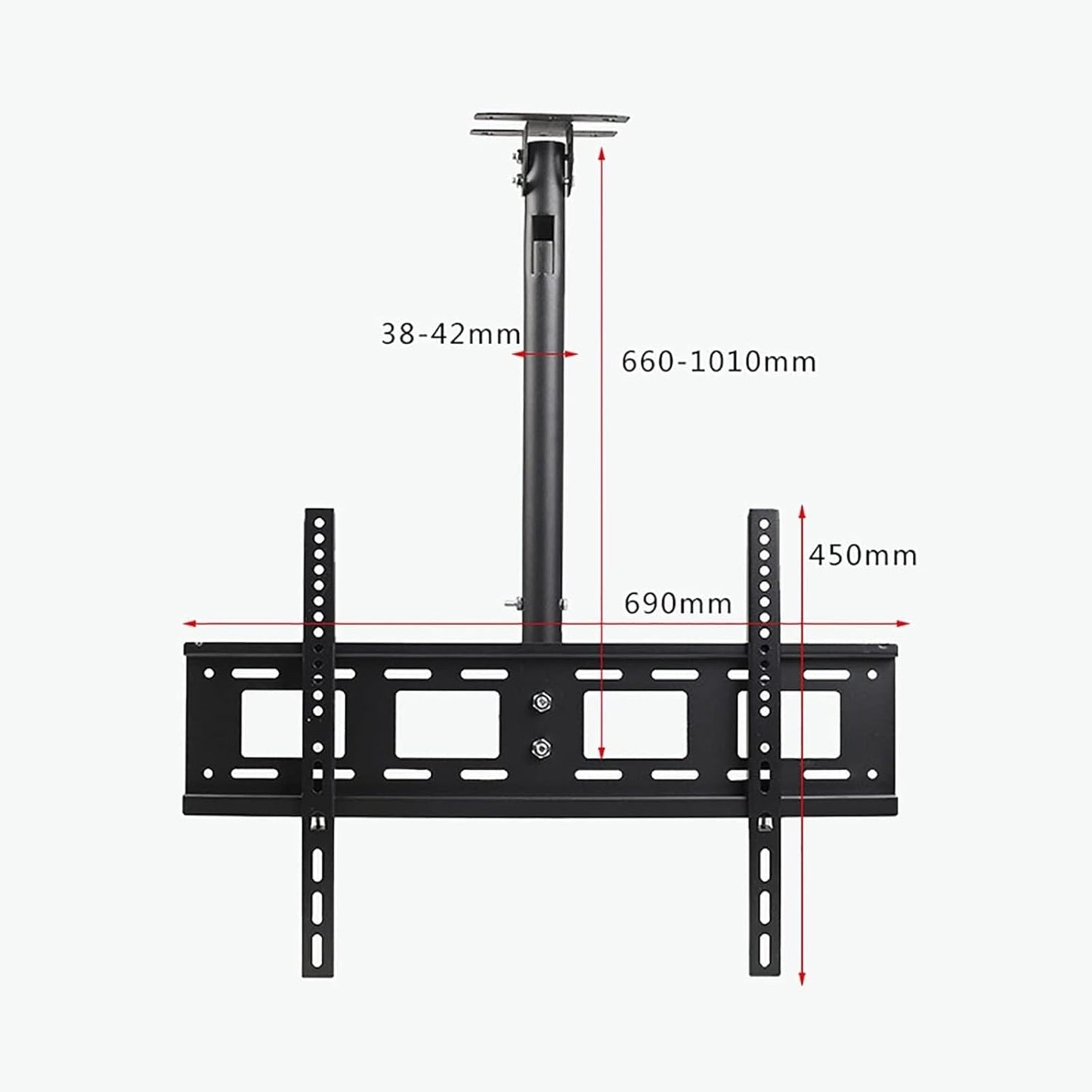 Adjustable Ceiling TV Mount Bracket, Tilt Swivel, Height Adjustable, Ceiling/Wall Mount(1.5)