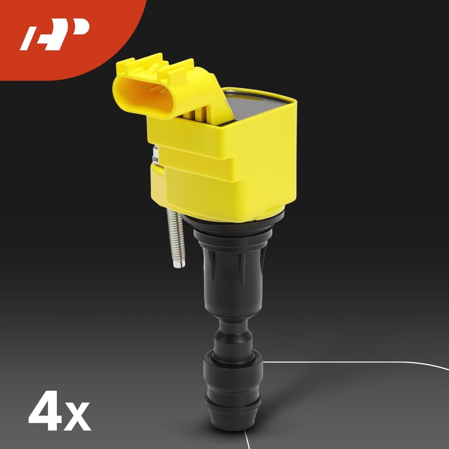 A-Premium Yellow Set of 8 Ignition Coil Pack and Iridium Spark Plugs Compatible with Chevrolet Equinox, Malibu, Captiva Sport & GMC Terrain & Buick LaCrosse, Verano, Regal & Saab & Saturn & Pontiac