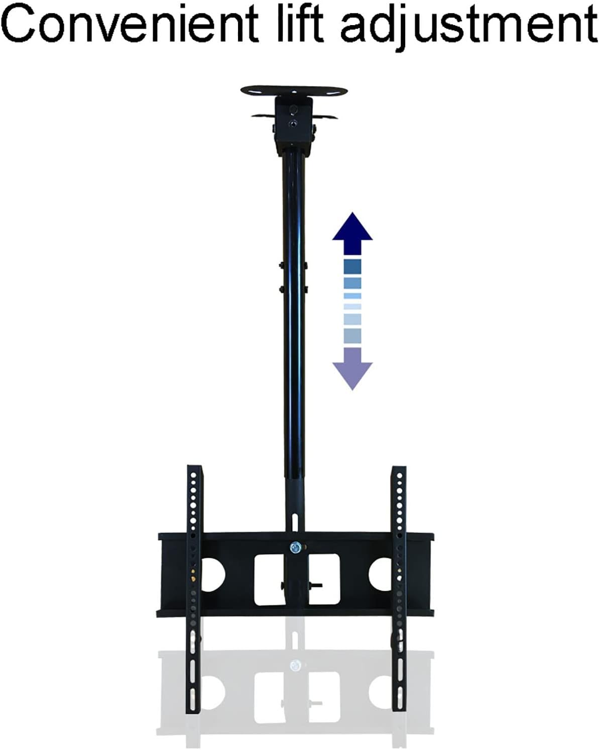 Universal TV Stand Ceiling TV Mount, for 32-60 Inch Flat and Curved TVs Up to 132lbs, 360° Swivel and Tilt Ceiling TV Bracket, Teles Height Adjustment (Size : 2.1-2.5m) (2.6)