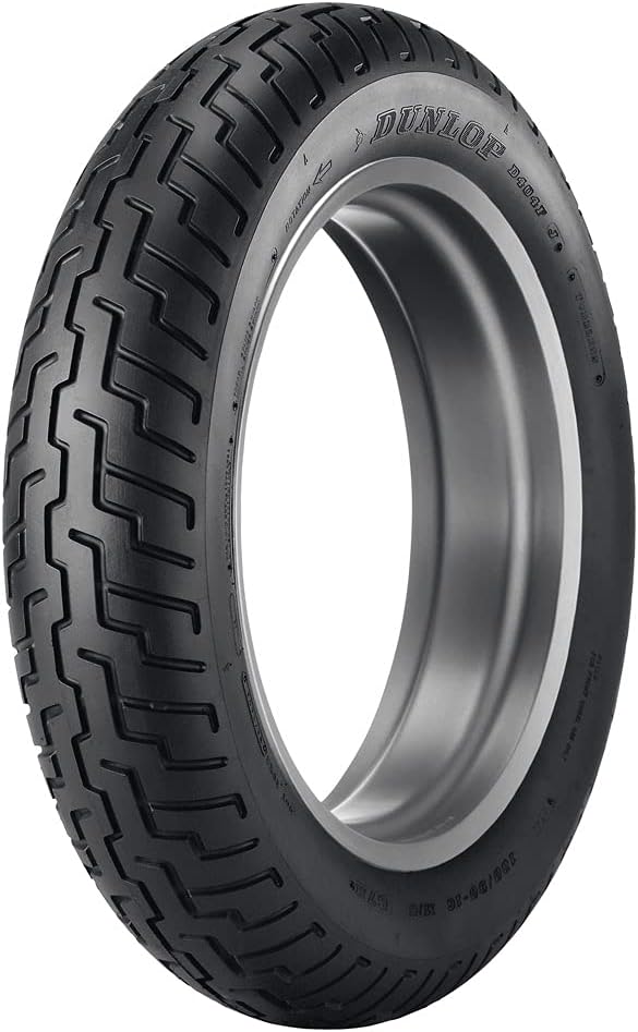 130/90-16 (67H) Dunlop D404 Front Motorcycle Tire Black Wall for Yamaha V-Star Classic XVS1100A 2000-2009