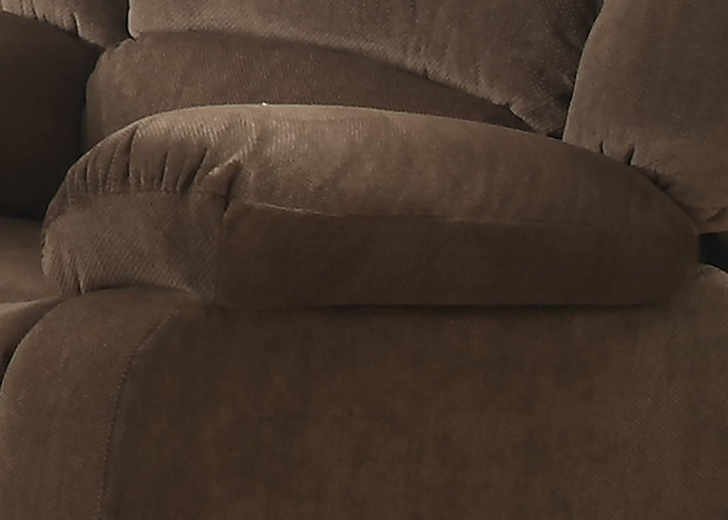 AC Pacific Bill Modern Fabric Upholstered Living Room Reclining with Padded Pillow Top Armrests, Chair, Walnut
