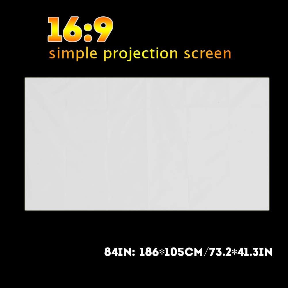 1pc Translucent Screen Portable Projection Screen Projector Curtain Screens for -Air Cinema(120inch)