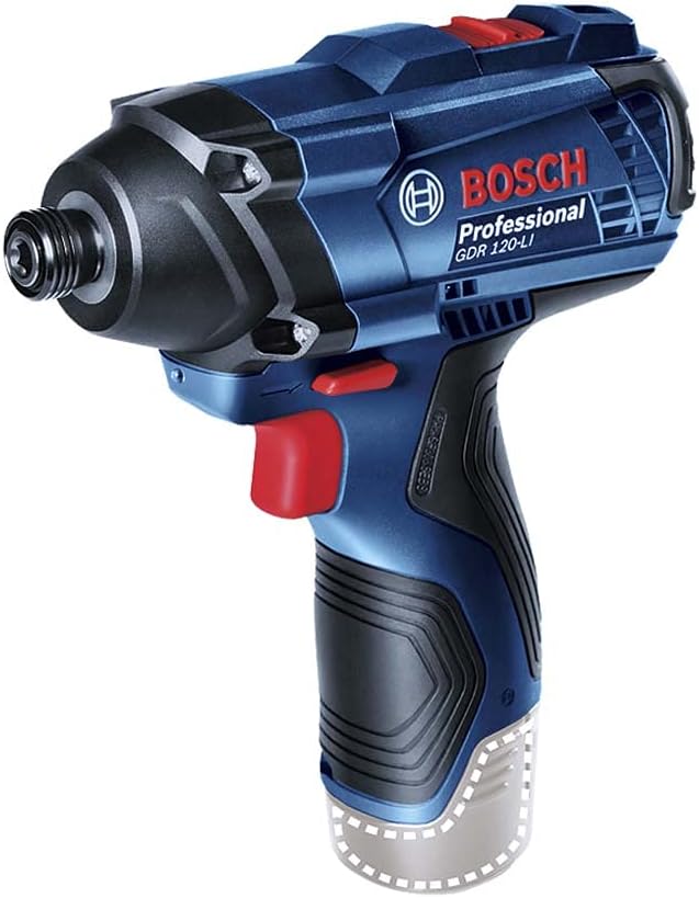 Bosch Professional GDR 120-LI Cordless Impact Wrench (12 Volt, SOLO, in Cardboard Box, 100 Nm Max. torque, 1/4" hex bit input)
