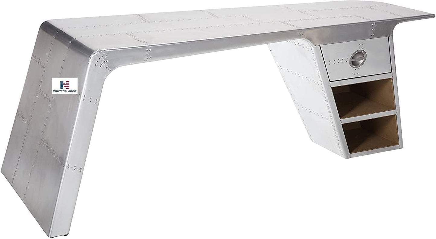 Vintage Wing Desk Beautiful Handmade Aluminum Home & Office Desk Furniture