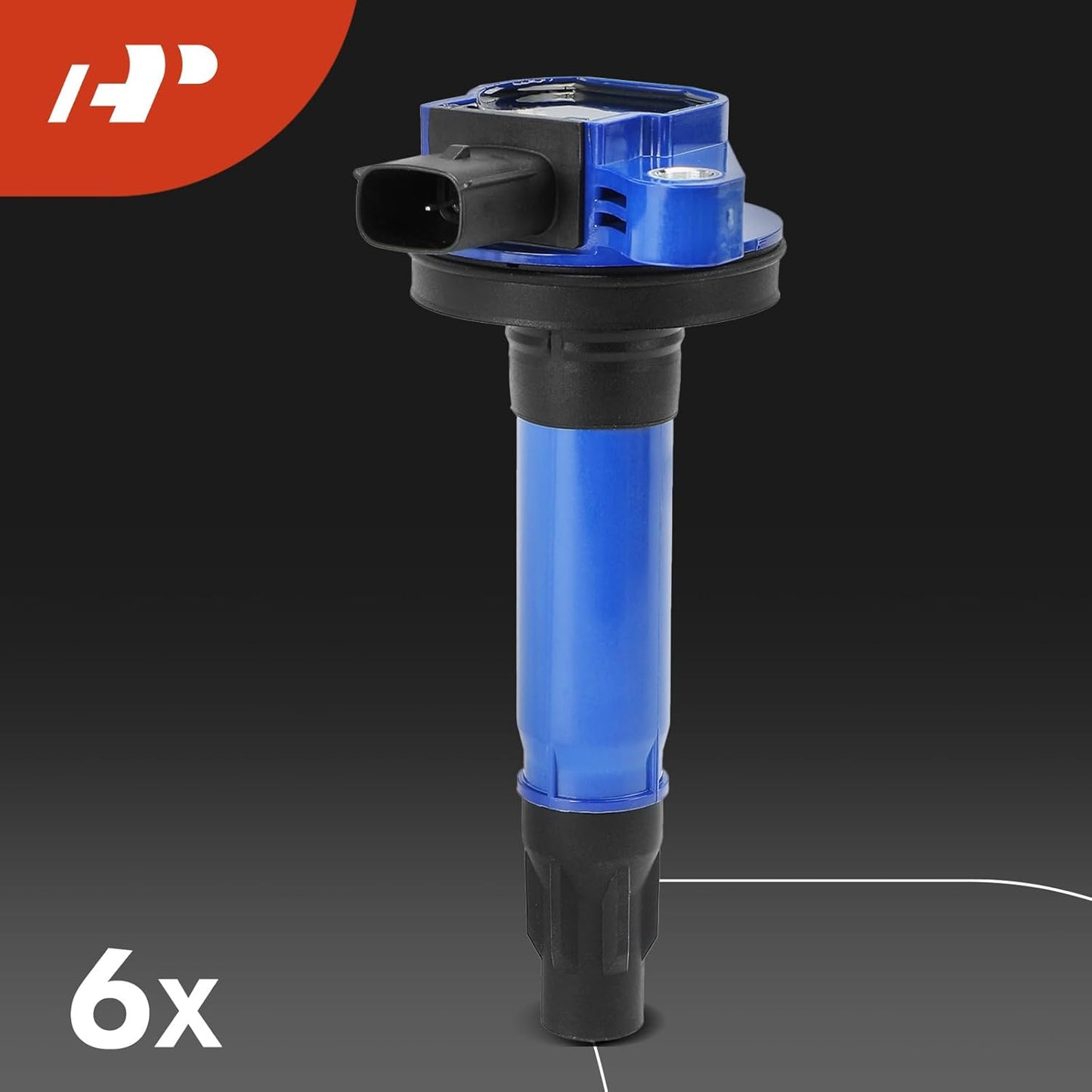A-Premium (Blue) Set of 12 Ignition Coil Pack and Iridium Spark Plugs Compatible with Ford F-150 F150, Explorer, Edge, Transit-150, Transit-250, Transit-350, Transit-350 HD & Lincoln MKZ & Mazda CX-9