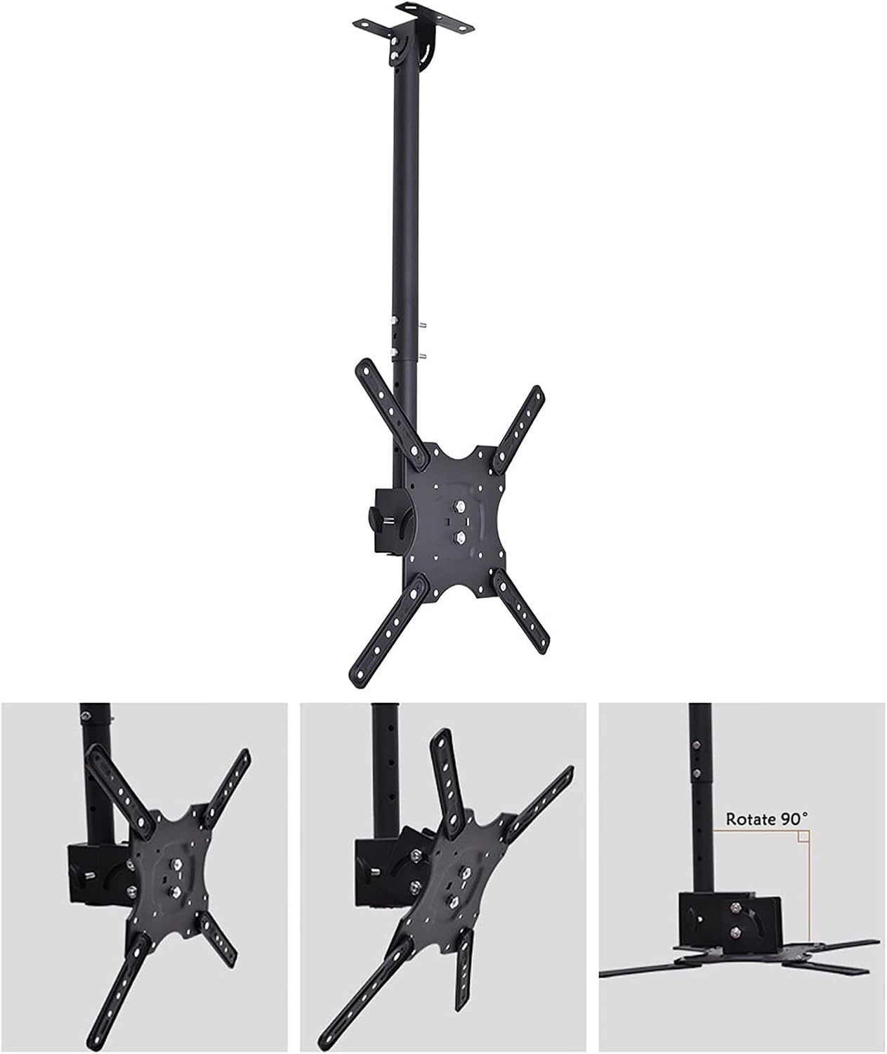 TV Stand,tv Wall Mount Adjustable Heigh Ceiling TV Mount Bracket, 90° Tilt TV Bracket, for Most 19-55 Inch LED Sn Display
