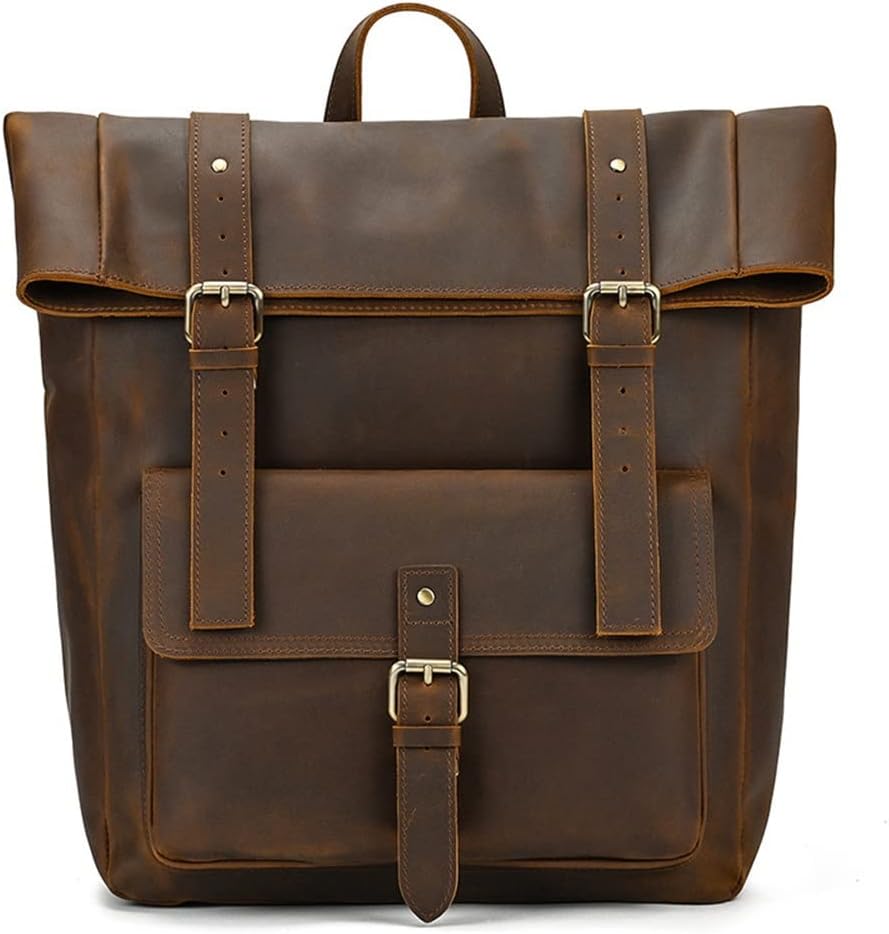 1pccs Retro Men's Backpack Large Capacity Backpack College 16 Inch Computer Bag