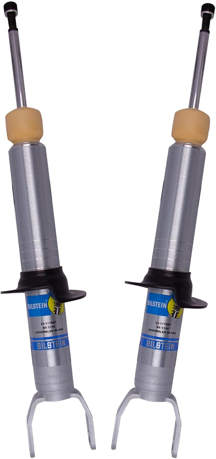 Bilstein Set of Front & Rear 5100 Ride Height Adjustable Shocks fits 2011-2018 Ram 1500 4WD with 0-1" Rear Lift w/o Air Suspension | Provides 0-2.8" Front Lift | Includes TrendsAuto Decal
