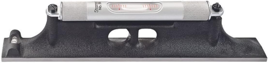 Starrett Machinists' Level with Ground and Graduated Main Vial - Ideal for Machine Shop and Tool Room Use - 6" Length, Cross Test Vial, Without Case - 98-6