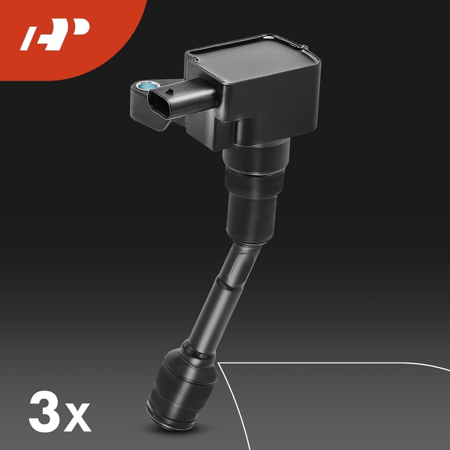 A-Premium Set of 3 Ignition Coil Pack and Iridium Spark Plugs Compatible with Ford Focus 2015-2018, Fiesta 2014-2017, EcoSport 2018-2021, 1.0L