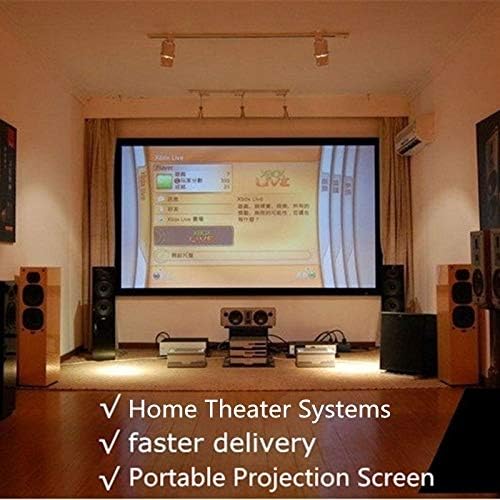 Soft Foldable 16:9 84 100 120 inch Projector Screen Fiber Canvas Curtain for Projector Film Home Theater Outdoor(100 inch)