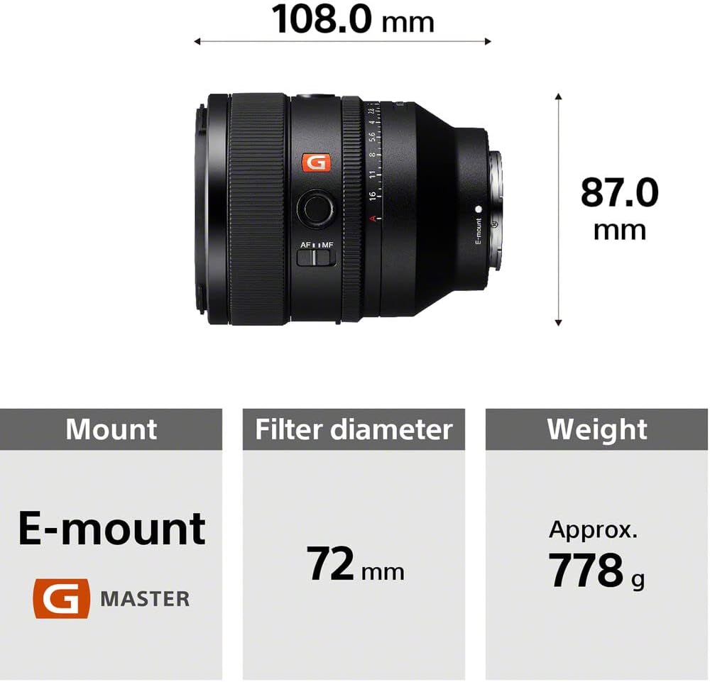 Sony FE 50mm F1.2 GM Standard Prime Lens (SEL50F12GM) – Full-Frame E-Mount | Ultra-Bright F1.2 Aperture | 64GB Memory Card, Filter Kit, Backpack, Flex Tripod, Cap Keeper, Cleaning Kit and More