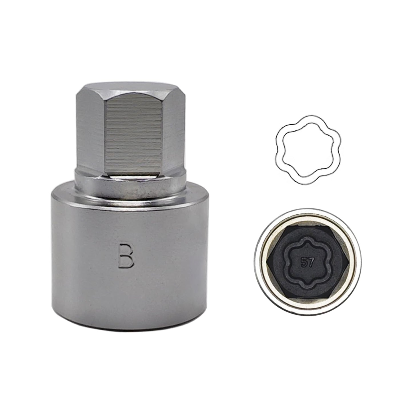 22PCS Wheel Locking Nut Key Kit Compatible with BMW Series, Wheel Lock Nut Socket Adapter Set, Anti-Theft Lug Removal Tool, Anti-Theft Screw Remover Hand Repair Tool