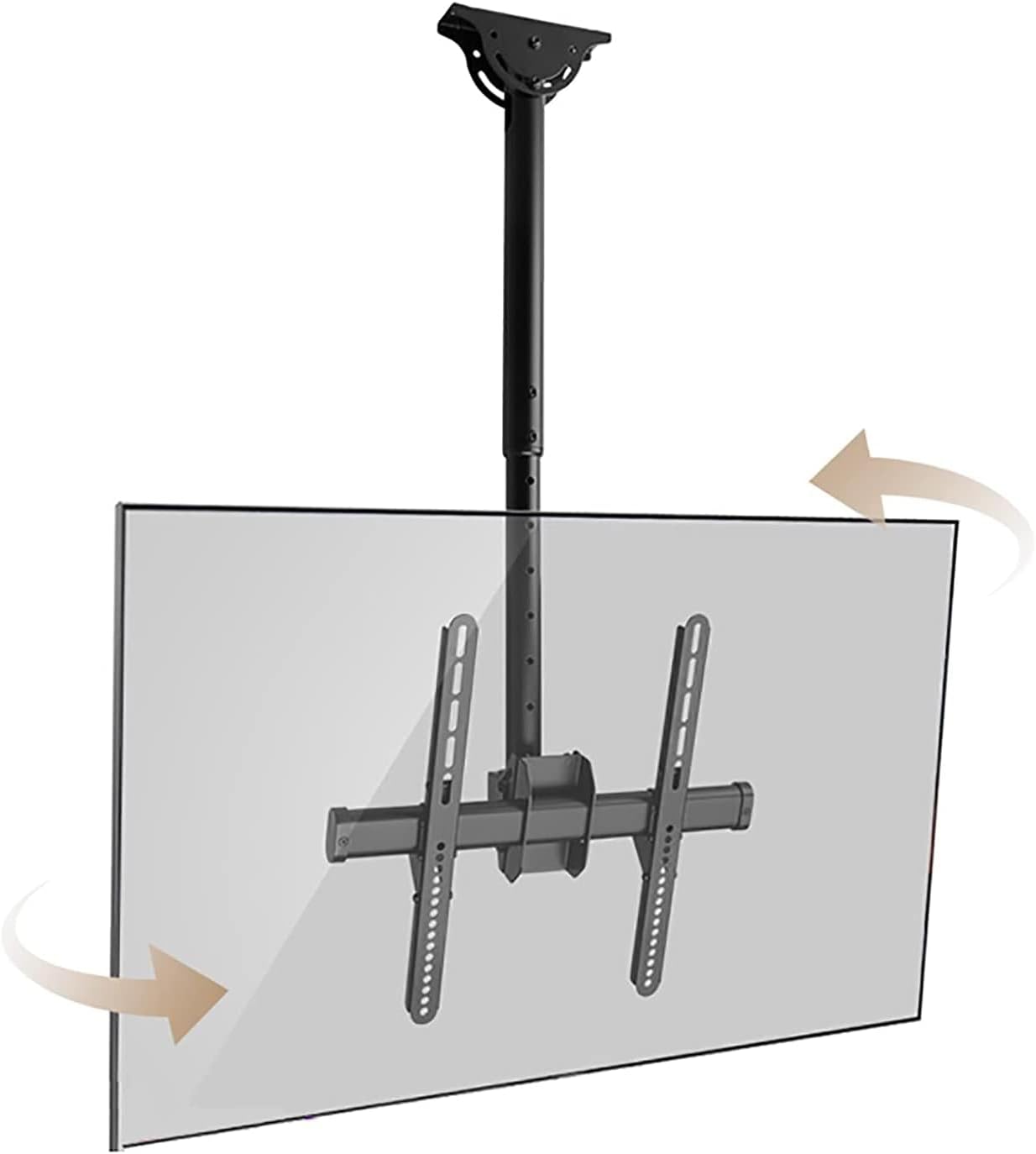 TV Ceiling Mount, 360° Rotation Swivel Tilt Full Motion Bracket, Fits 32-72/37-80 Inch Flat Screen, Max Loading Up to 110 Lbs TV Mount TV Stand (80inch)