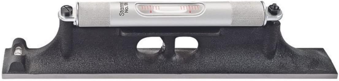 Starrett Machinists' Level with Ground and Graduated Main Vial - Ideal for Machine Shop and Tool Room Use - 6" Length, Cross Test Vial, Without Case - 98-6