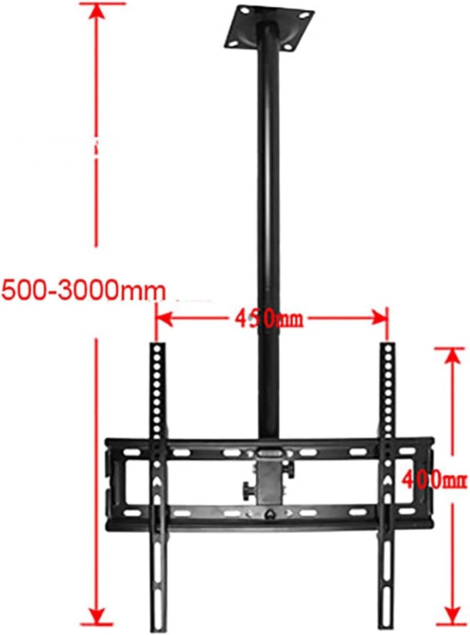 Adjustable Ceiling TV Mount Bracket for 32-55 Inch TVs - Heavy-Duty Wall & Ceiling Mount Supports Up to 50kg VESA 400x400mm Stylish White & Black Design Ideal for Home & Office
