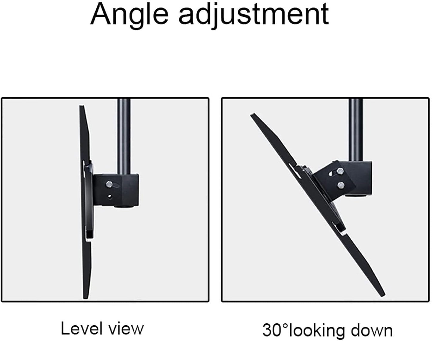 Universal TV Stand Ceiling Mount Bracket, Adjustable Tilt TV Wall Ceiling Mount for 55-86 Inch LED TVs, Max Load 160kg, 0-45° Tilt, Black