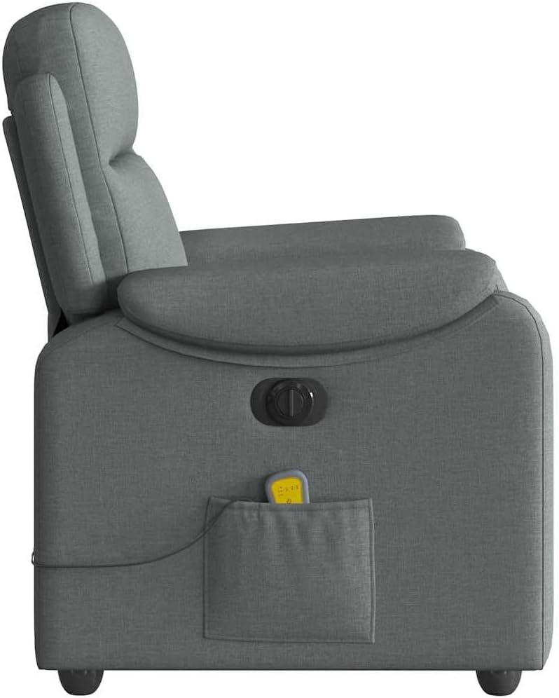 vidaXL Electric Massage Recliner Chair - Dark Gray | Cozy Fabric, Adjustable, Living Room Comfort