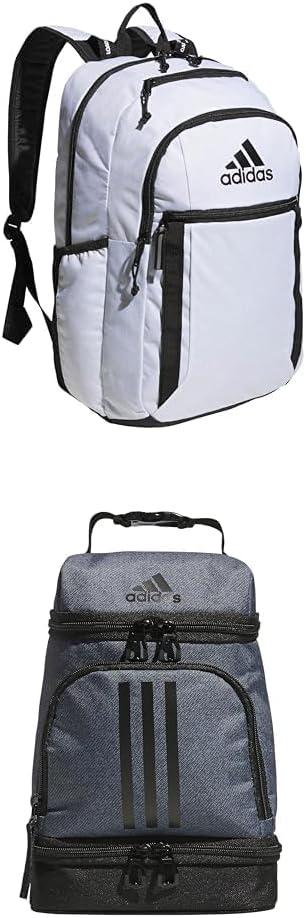 adidas Excel Backpack for Men & Women – Durable Large Athletic Laptop Bag, 7.0/Twill Grey/Grey/Rose Gold, OSFA