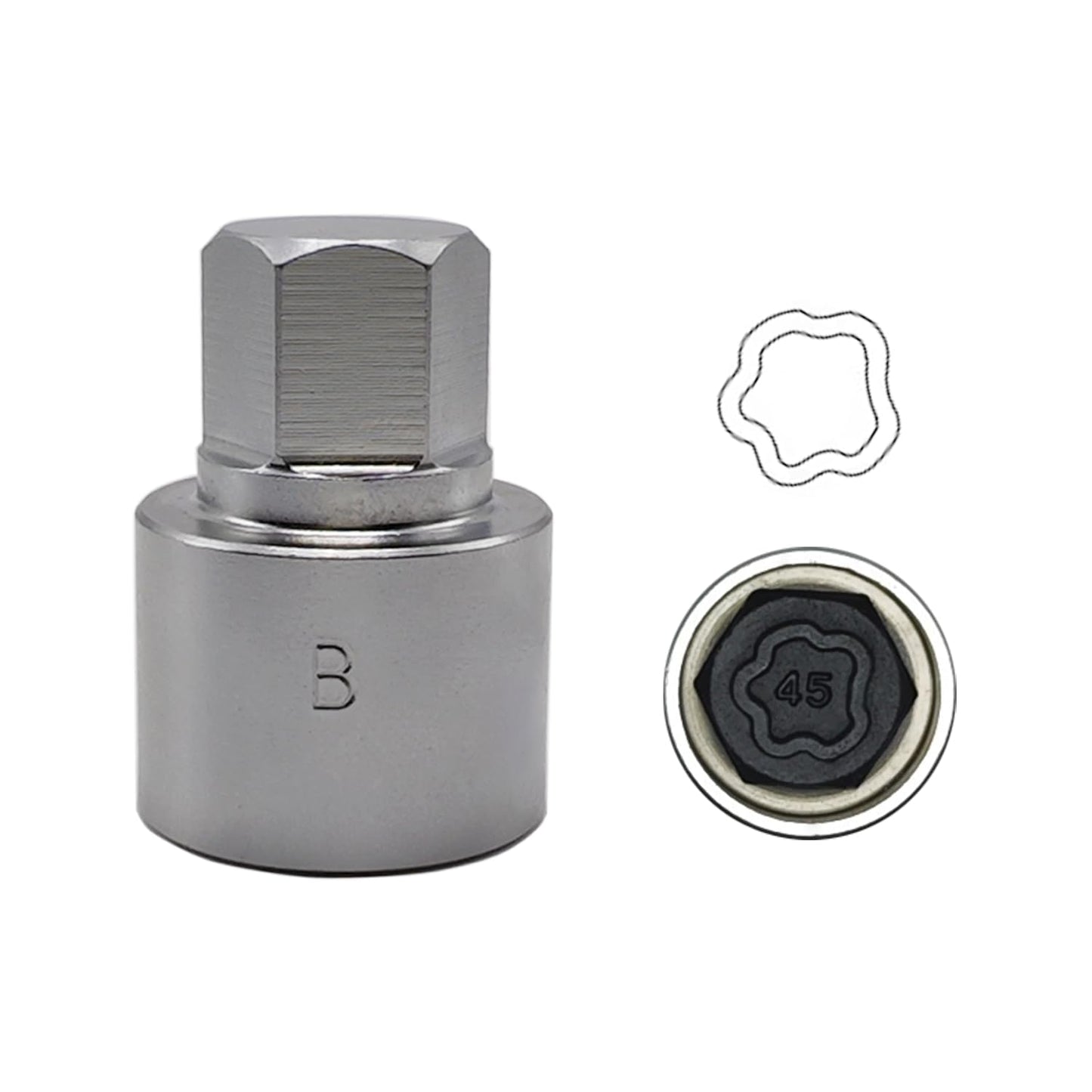 22PCS Wheel Locking Nut Key Kit Compatible with BMW Series, Wheel Lock Nut Socket Adapter Set, Anti-Theft Lug Removal Tool, Anti-Theft Screw Remover Hand Repair Tool