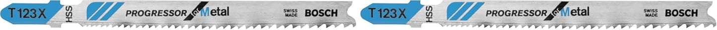 Bosch T318A100 100-Piece 5-1/4 In. 24 TPI Basic for Metal T-Shank Jig Saw Blades