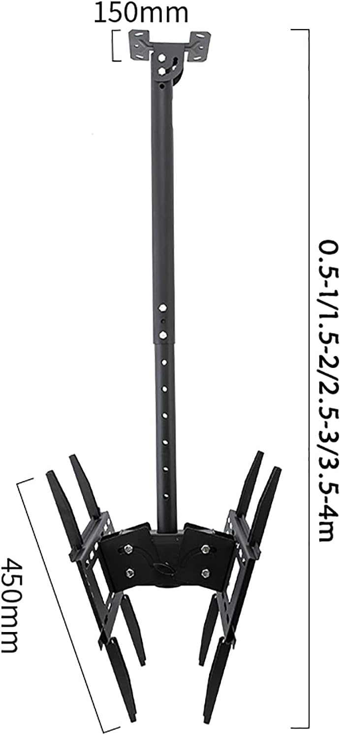 Universal TV Stand tv Wall Mount Dual TV Ceiling Mount, Fits 32-55inch LED Sn Display, Tilt, Swivel and Height Adjustable TV Bracket, Easy to Assemble (Size : 0.5-1m)