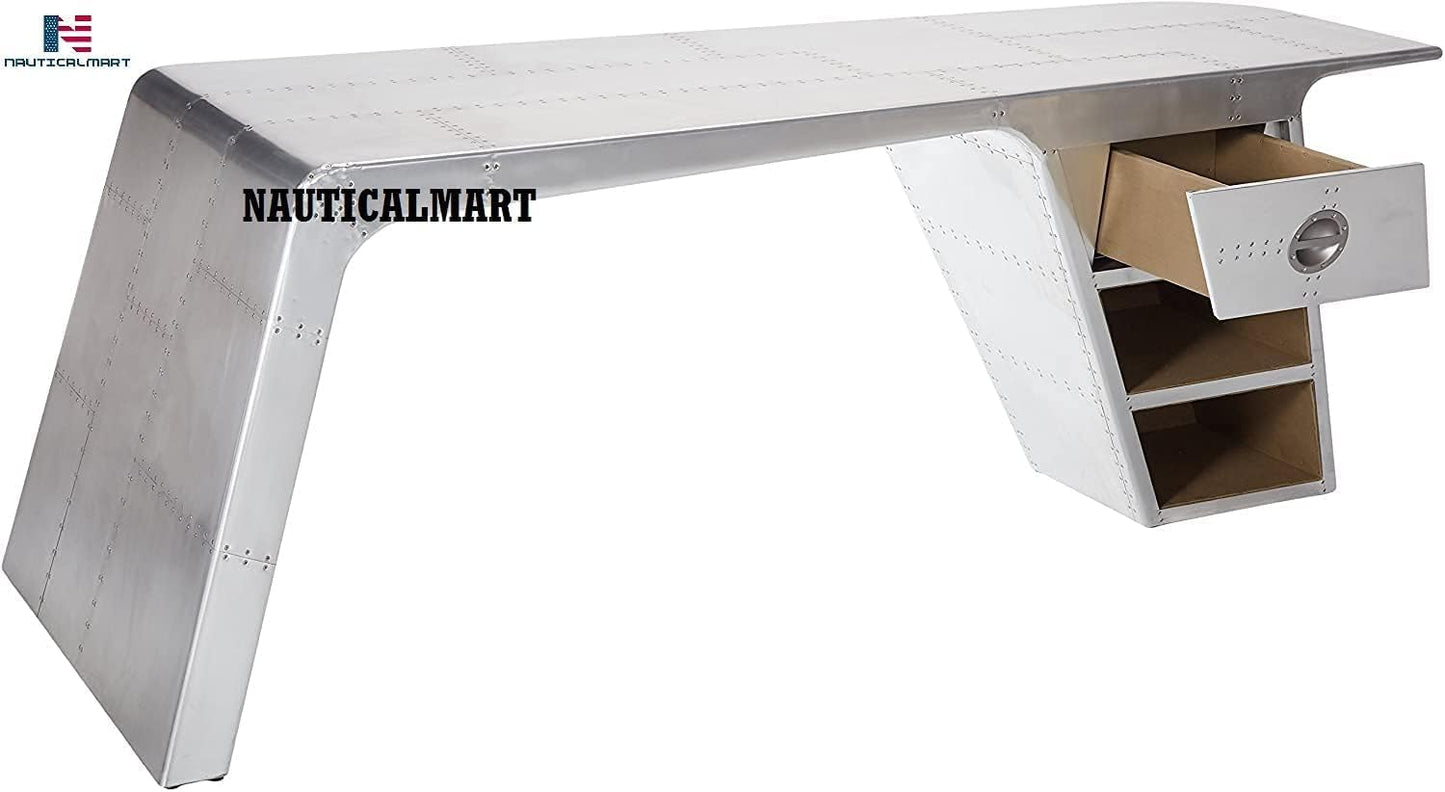 Vintage Wing Desk Beautiful Handmade Aluminum Home & Office Desk Furniture