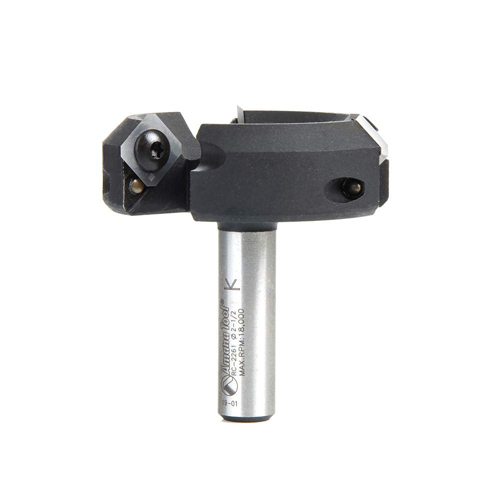 Amana Tool RC-2267 CNC Spoilboard Surfacing Router Bit Rabbeting Slab Leveling Surface Planer 1-3/4 Dia x 3/4 x 1/2 Shank 3 Wing/Flute