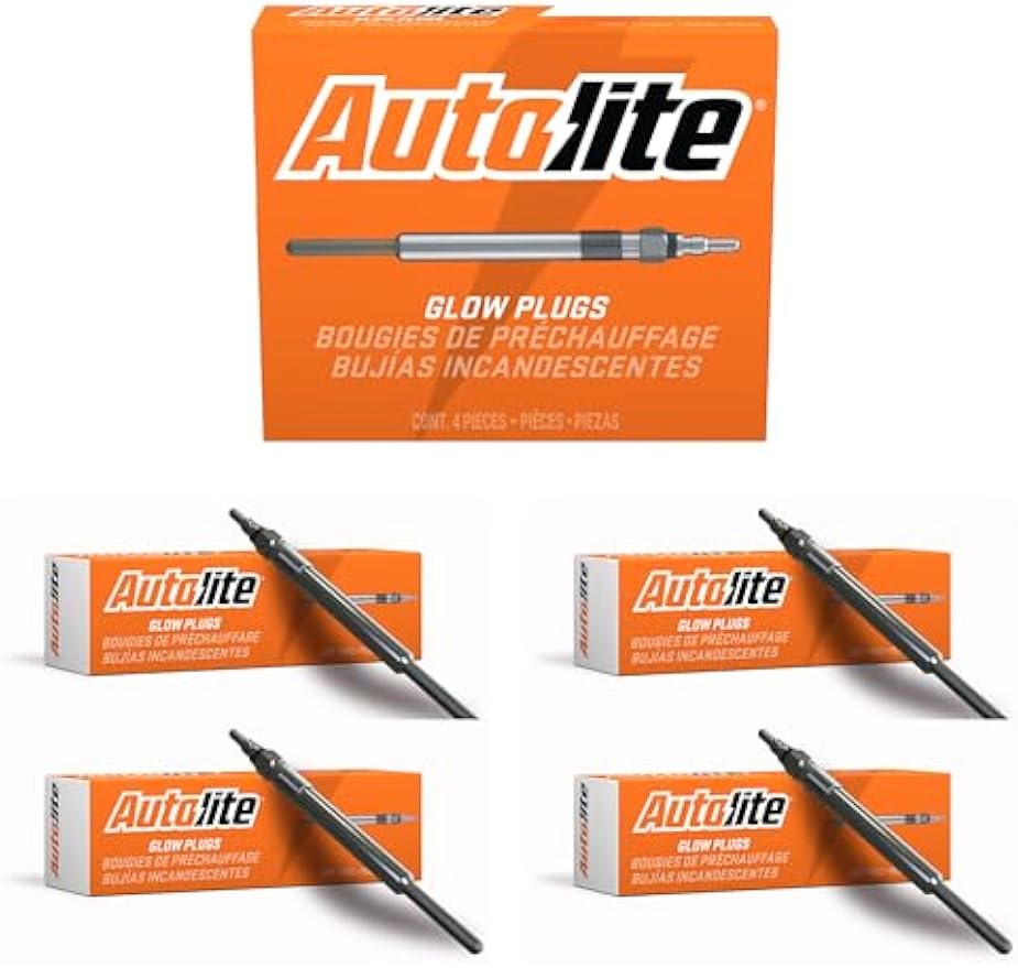 Autolite 1116 Automotive Replacement Glow Plug for 1996-2008 Volkswagen 1.9L Super Duty Diesel Engines (4 Pack)
